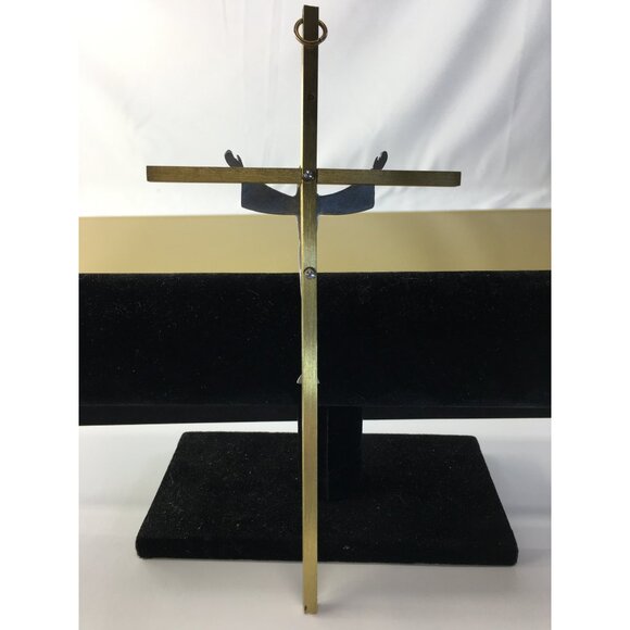 Vintage Mid Century Crucifix Jesus On Cross Metal Wall Hanging Decor 8.5'' Tall - Picture 14 of 14